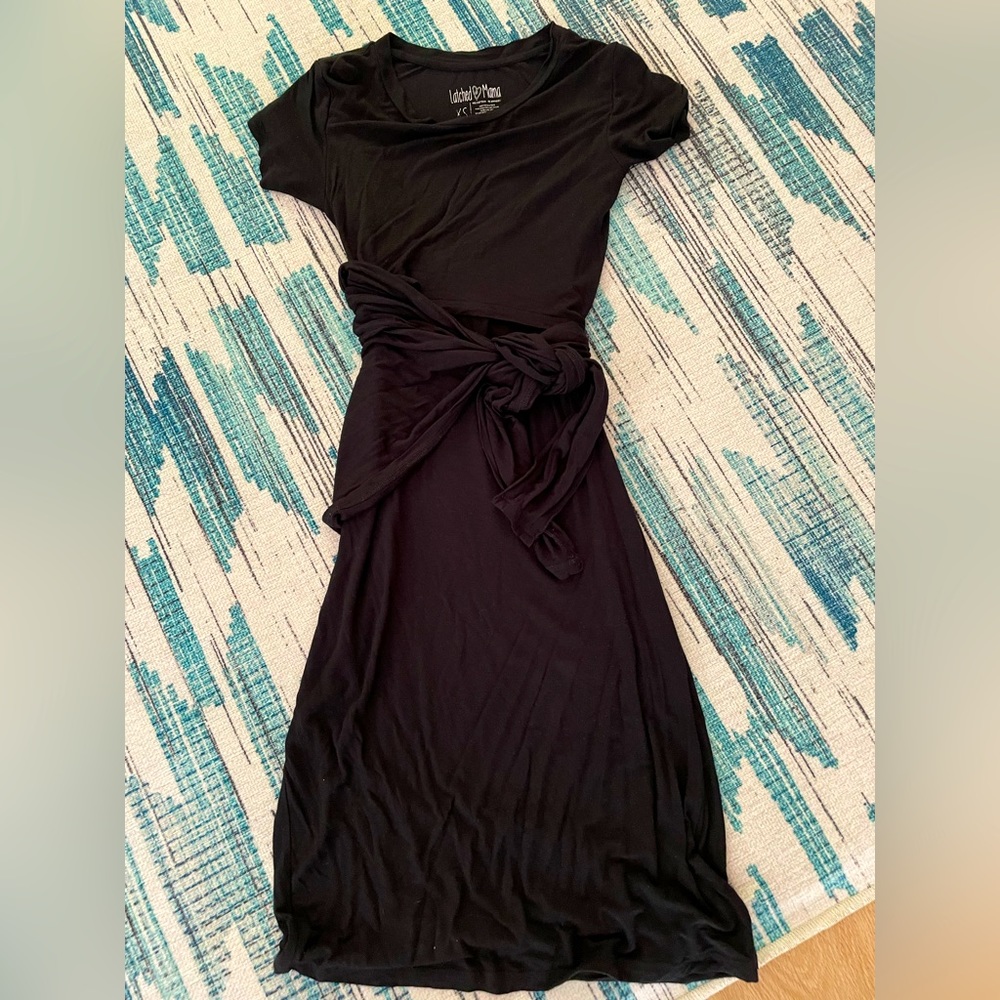 Latched Mama nursing dress, size XS, black